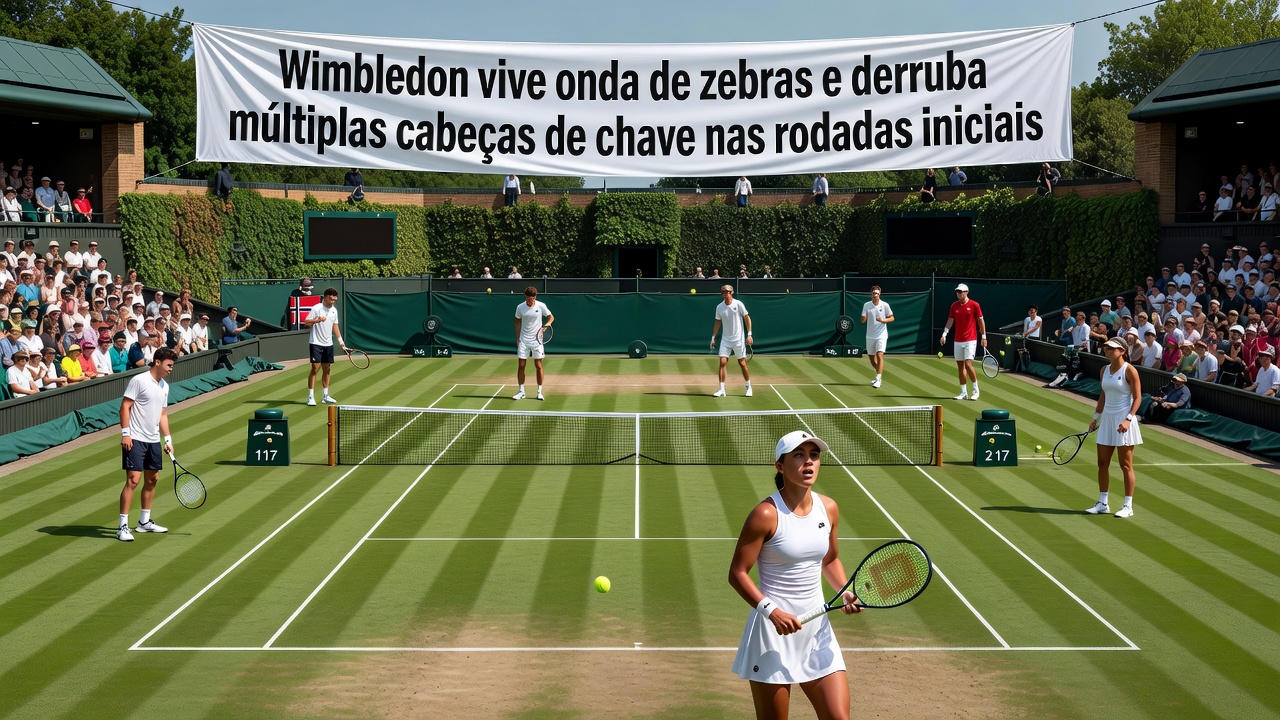 Wimbledon vive onda de zebras e derruba múltiplas cabeças de chave nas rodadas iniciais