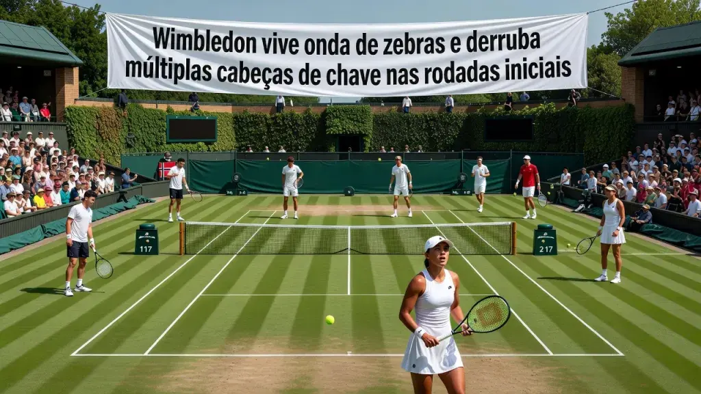 Wimbledon vive onda de zebras e derruba múltiplas cabeças de chave nas rodadas iniciais